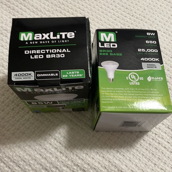 MaxLite 65W Flood Lamp Bulbs | 8W LED | Dimmable | 4000K Cool White | 2 Bulbs - Picture 3 of 6